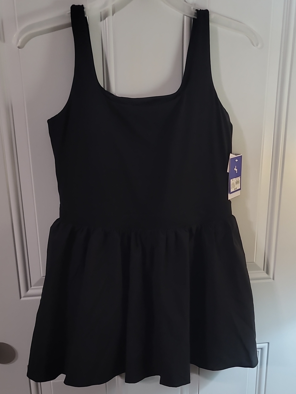 JoyLab Black Sleeveless Mini Dress with Flared Skirt - Picture 5 of 12